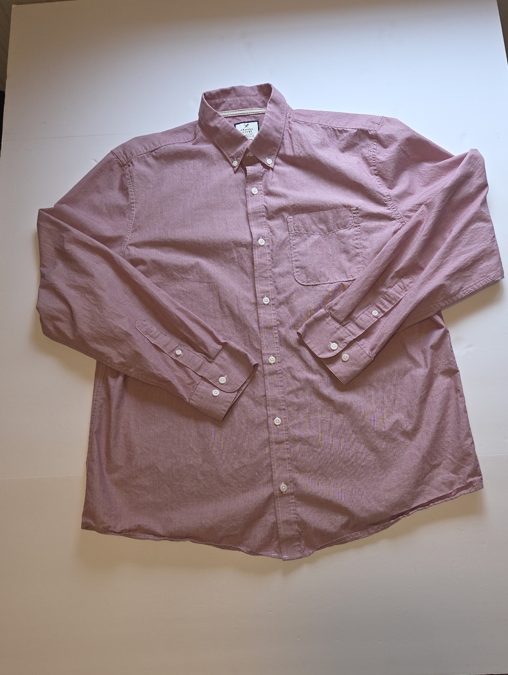 Men's Button-Down Shirt in Light Mauve - Classic Collared Shirt